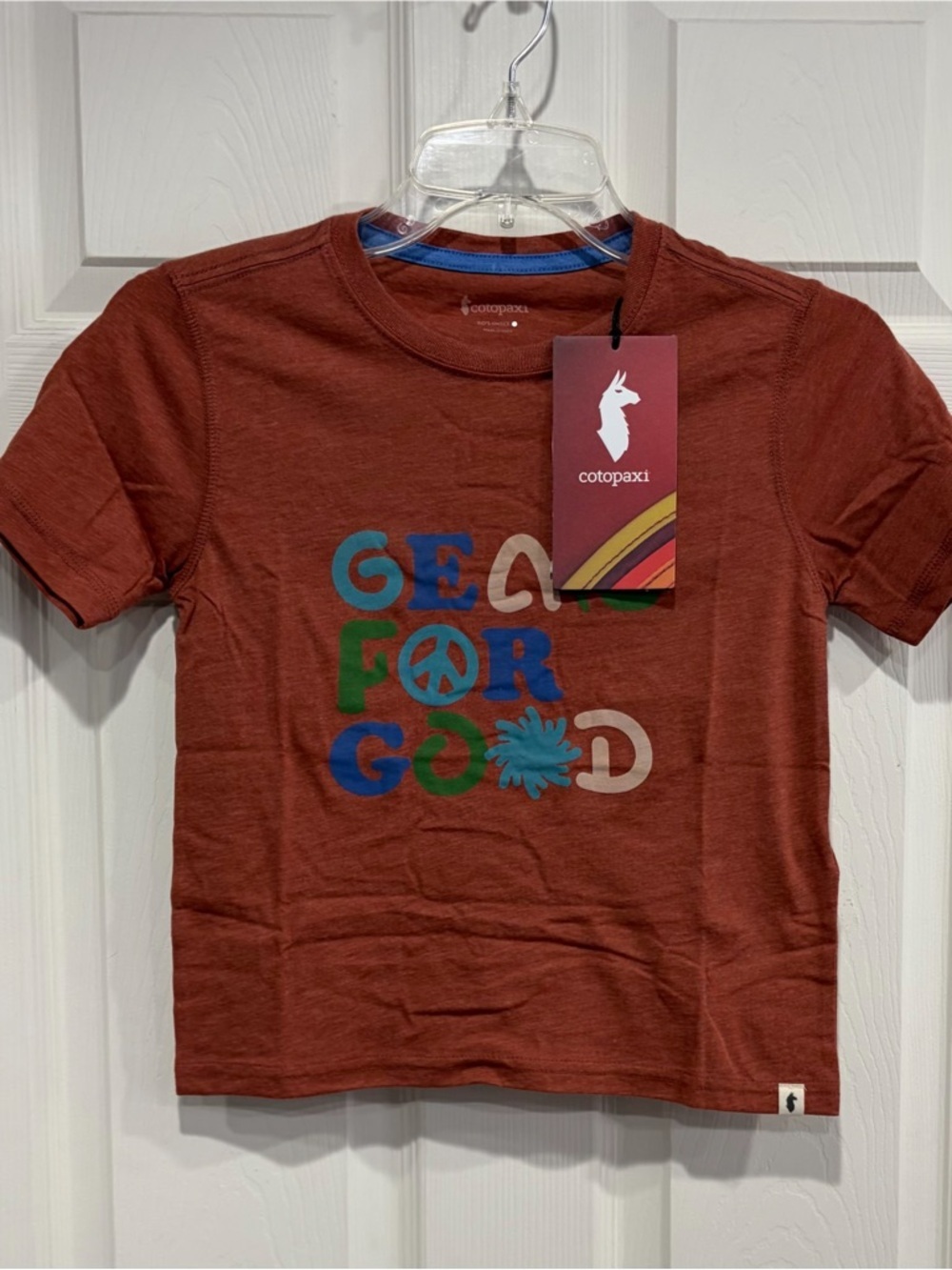 Cotopaxi Big Boys XS Gear for Good T-Shirt Rust Spice NWT Breathable Knit Cotton